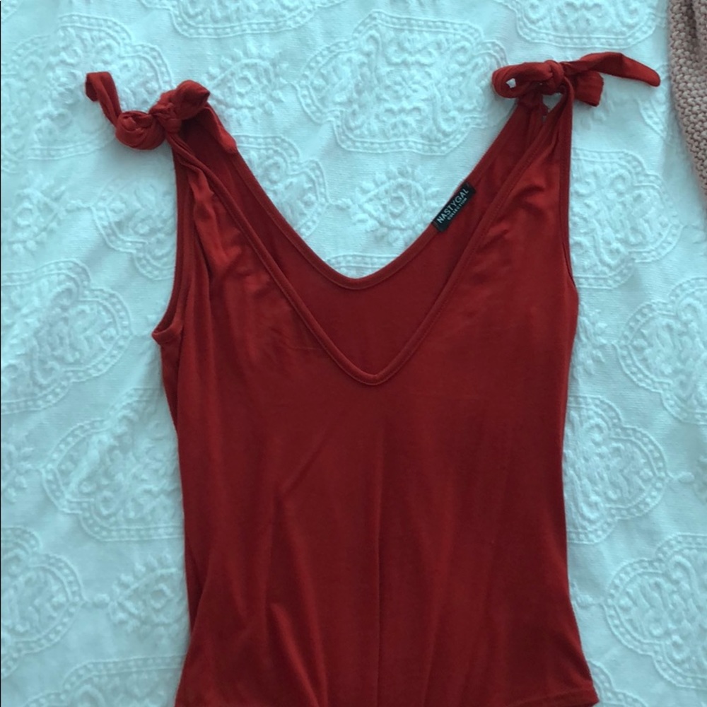 nastygal rust bodysuit
